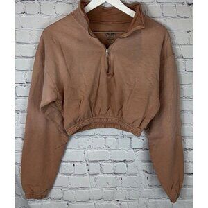 NWOT BOYS LIE Blush Tie Dye Caught Blushing 1/4 Zip Sweatshirt Sweater Size XS/S